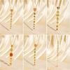 Retro Colorful Zircon Collarbone Chain Irregular Crystal Luxury Pendant Y-shaped Long Tassel Jewelry Accessories