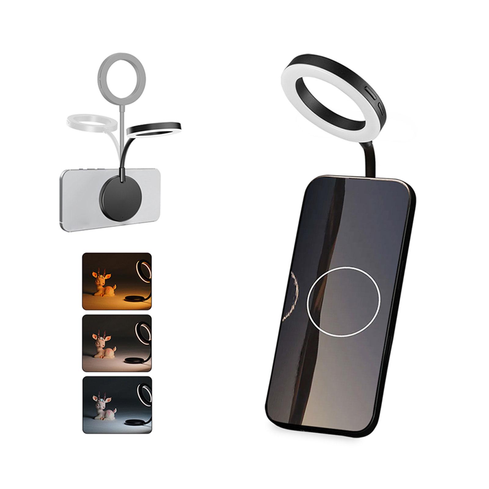 

Magnetic Selfie Rings Light 360 degrees Rotatable Phone Camera Light with 8 Color Temperature