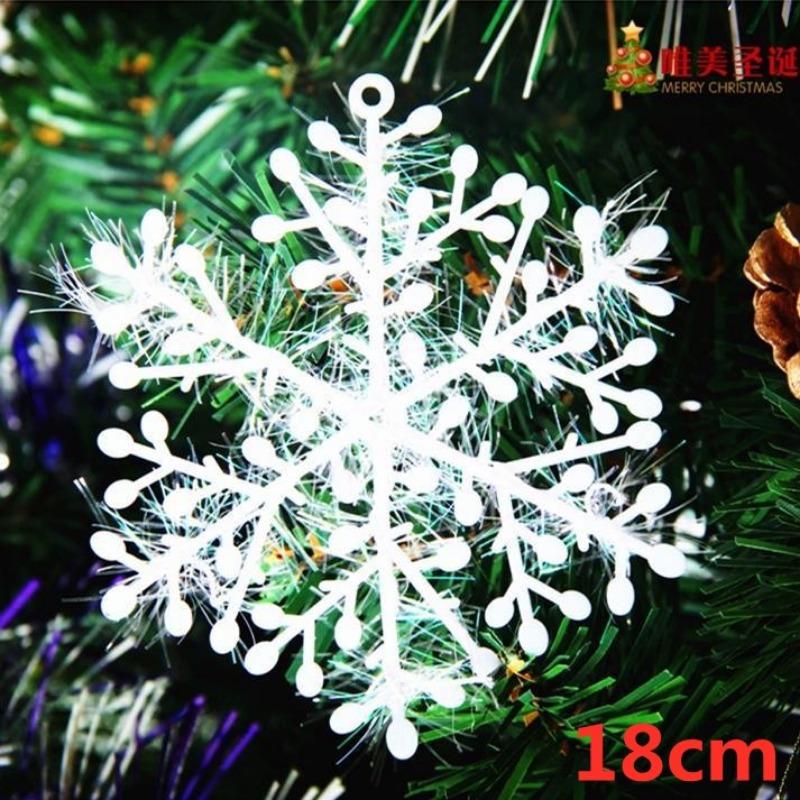 3pcs Christmas Tree Tree Attractive White Snowflake Home Decoration