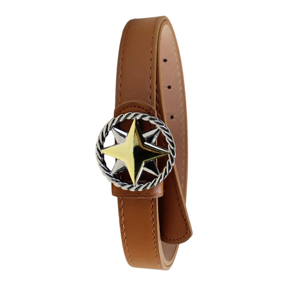 Trendy Waist Belt Star Buckle Punk Chain Costume Belt for Wrap Dress Waist Belt for Suit Skirt Jeans Jewelry