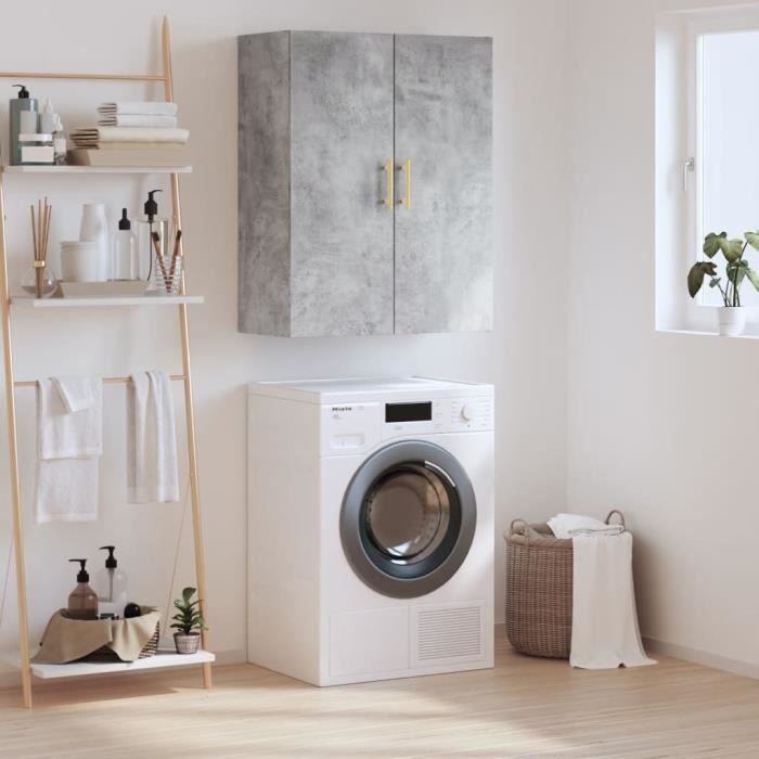VidaXL Armoire murale gris béton 69,5x34x90 cm 828416