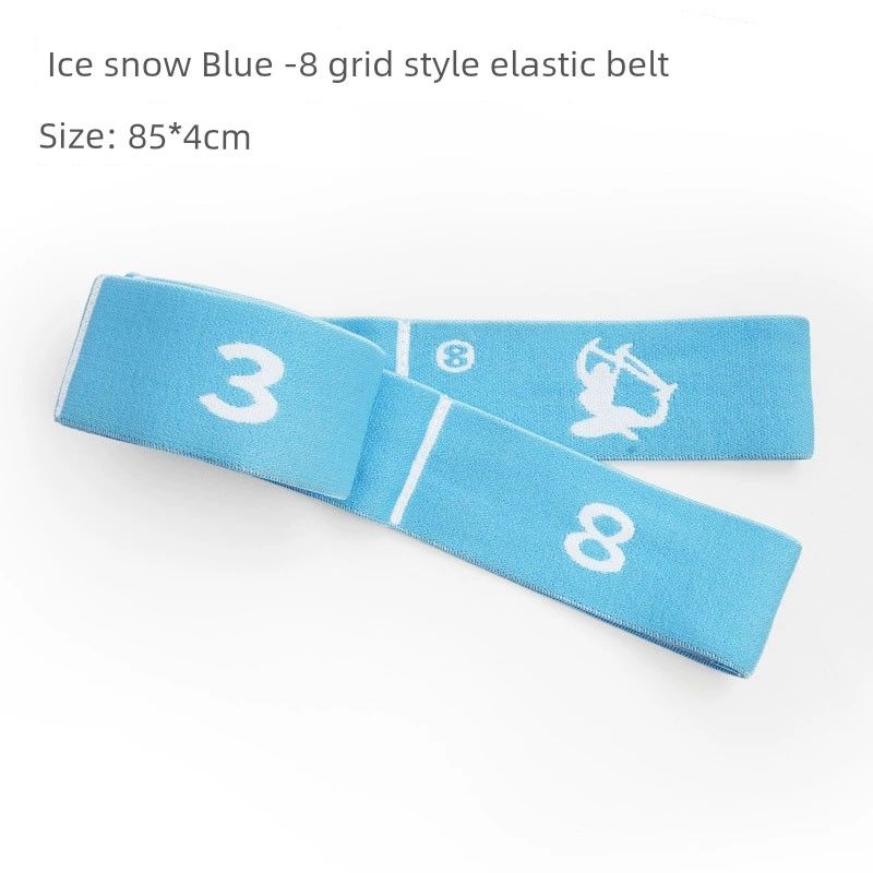 

10 Grid Dance Rope 12 Segment 8 Grid Segment Yoga Rope Segment Digital Elastic Band Ballet Tension Band Children Dance Octagonal Style Ice Snow Blue