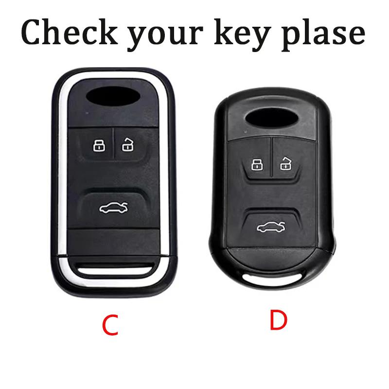 Zinc Alloy Car Key Case Cover Shell Holder Fob For Chery Tiggo 3 4 5txs Tiggo 7 8 5X Arrizo 5 2019 2020 2021 Protector Accessory LL2