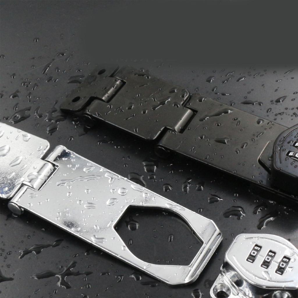 Multipurpose Without Key Bifold Door Lock Combination Twist Knob Hasp Latches for Cabinet and Closet Double Door