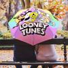 1pc Looney Tunes pattern Umbrella Portable Folding Umbrella Iron Frame Hole Bone Structure Outdoor Home Umbrella