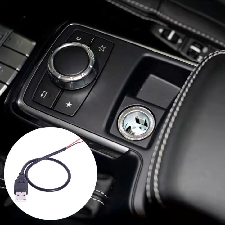 USB Power Pigtail Cable USB Male to 2 Pin Bare Wire Open End Power Pigtail Cord for LED Fan Camera Accessories