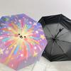 Rainbow Fireworks Happy Face Umbrella: Automatic Opening & Closing, Outdoor Protection, Lightweight Travel Accessory, Durable Gift for Any Occasion