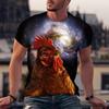 Funny Chicken 3D Printing T-Shirts Men Women O-Neck Short Sleeve T Shirt Casual Oversized Harajuku Y2k Tops Tees Kid Clothing