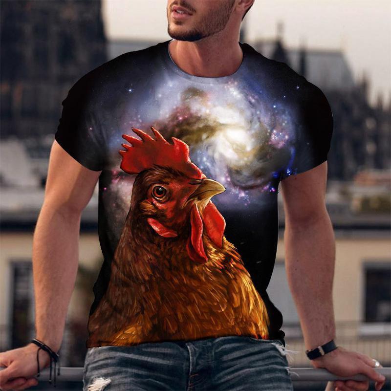 Funny Chicken 3D Printing T-Shirts Men Women O-Neck Short Sleeve T Shirt Casual Oversized Harajuku Y2k Tops Tees Kid Clothing