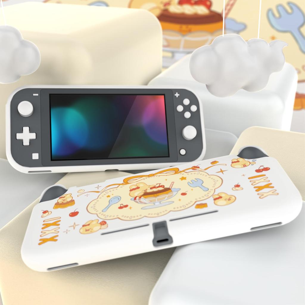 PlayVital Switch Lite Custom Protective Case Switch Lite Case Cover Switch Lite Protective Cover (Soft), (Soft), [Pudding Rabbit]