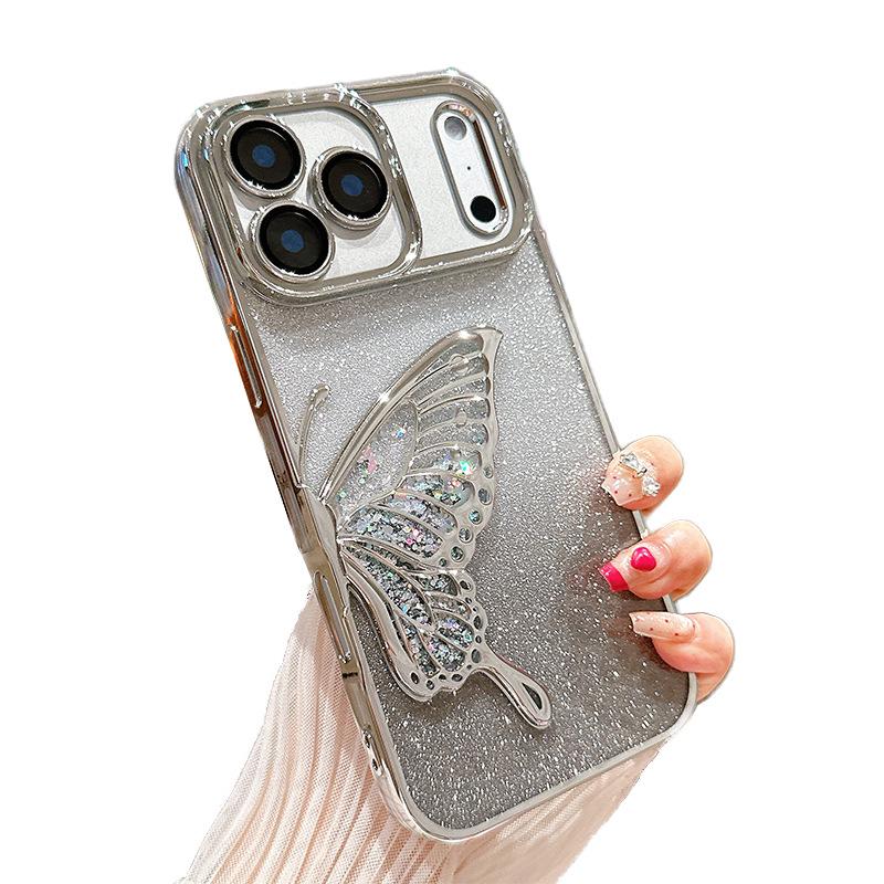 Neue Treibsand Schmetterling Galvanisierte Glitzerhülle für iPhone 17 Pro Max & iPhone 17 Air