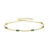 New 925 Sterling Silver Green Zircon Bracelet Personality Charm Geometric Shape Woman Bracelet Birthday Gift Exquisite Jewelry