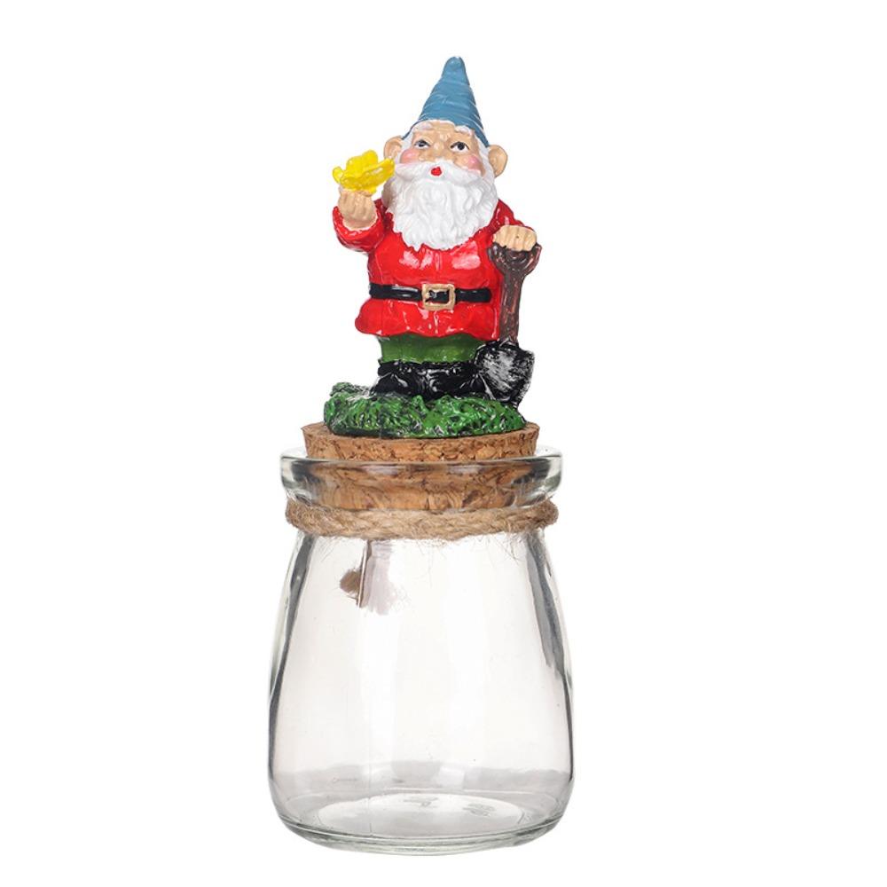 Creative Dwarf Elf Candy Can Resin Snack Jar Santa Claus Candy Jar  Thanksgiving