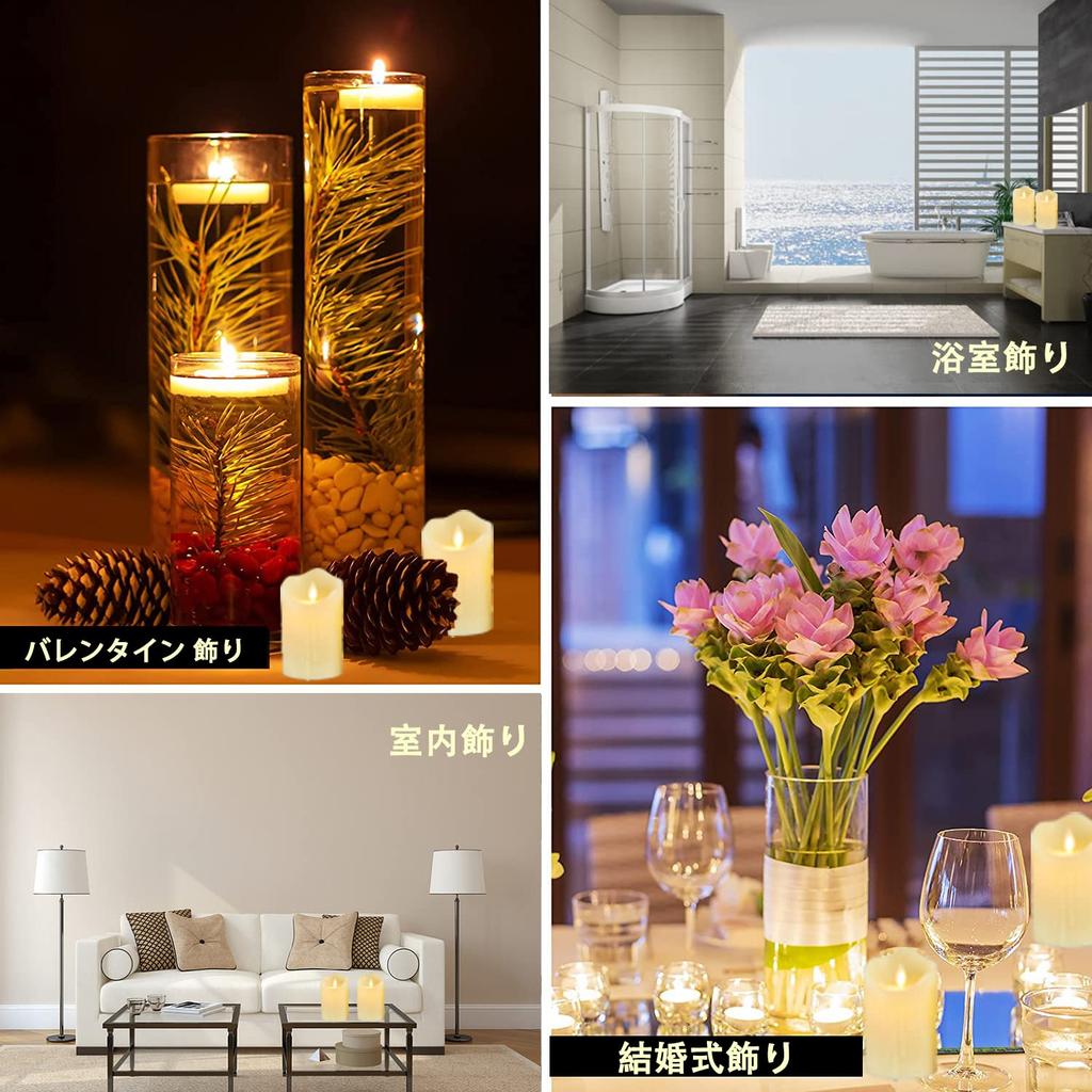 AnnTec LED Candle Lights [Set of 2] LED Candles, USB Rechargeable, Warm Light, Includes Remote Control, Auto-Off Timer, Flickers Like a Real Flame,