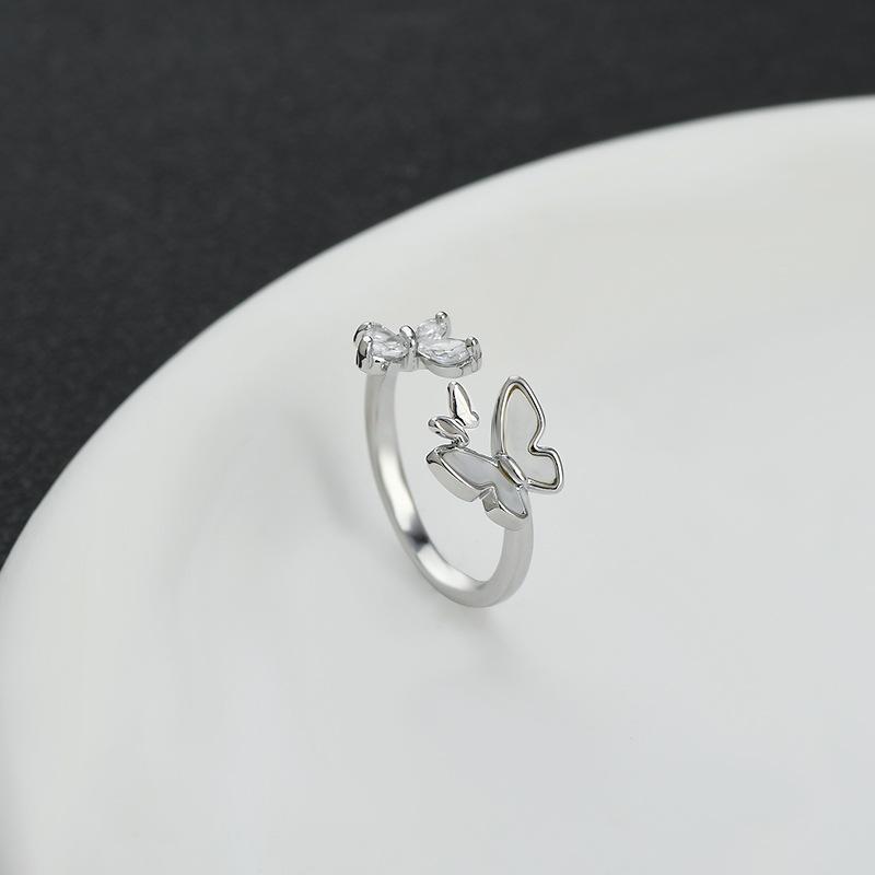 

Регулируемое женское кольцо с ракушкой и бабочкой, модное, индивидуальное, простое, чистое, для девушек, летнее, пляжное, отпускное, ювелирное кольцо, свадебное, вечернее, ювелирное украшение