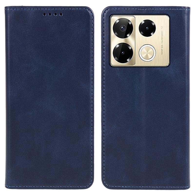 

Для Infinix Note 40 Чохол Шкіряний чохол для телефону Теляча текстура Сильна магнітна застібка Blue