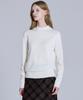 BASIC HOUSE Women'S High-Neck Long-Sleeve Sweater Ivory Lykt7202