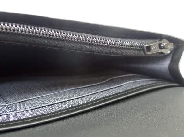 Inden Nagomi Long 7516 Navy Deerskin X Black Red Dragonfly Pattern [Indenya] Wallet, Bundles, Lacquer, Lacquer,