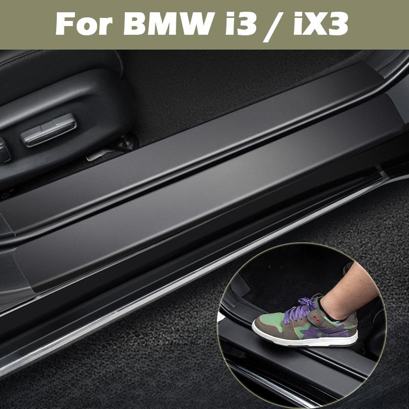 Car Door Plate Sill Anti Scuff Protect Welcome Pedal Threshold Sticker Waterproof Protection For BMW I3 G28 iX3 G08 2018-2026