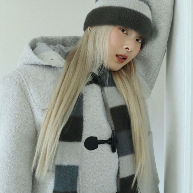 UGLYSHADOW STRIPED MUFFLER(BLUE GREY)