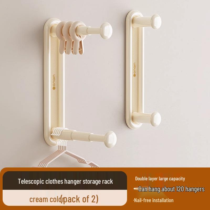 Wall-Mounted Clothes Rack for Balcony & Household Drying, Hanging, and Storage