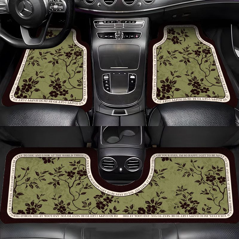 Tapetes de Chão para Carro com Fragrância Tingida a Tinta, Antiderrapantes e Absorventes de Água, Peça Única, Personalizáveis, Tapetes de Interior de Carro Semi-Fechados
