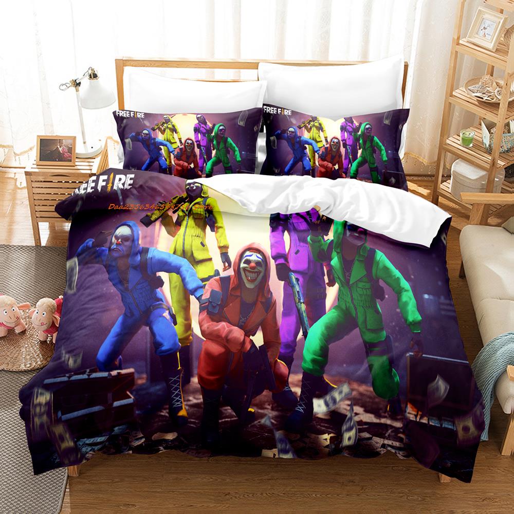 Comforter Warrior Game Garena Free Fire Bedding Set Single Twin Full Queen King Size Bed Set Aldult Kid Bedroom Duvet Sets Bed Sheet