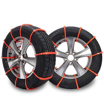 10 Peças/Conjunto Corrente de Neve Abraçadeira de Nylon PE para Carro Tapete de Corrente Antiderrapante Anti Derrapante para Pneu Universal Roda de SUV Pneu Dia Chuvoso Cinta Faixa