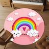 1pc rainbow cloud Round Chair mat office Area Rug - Non-Slip, Floor Mat for Office, Bedroom, and Indoor Decor p127280
