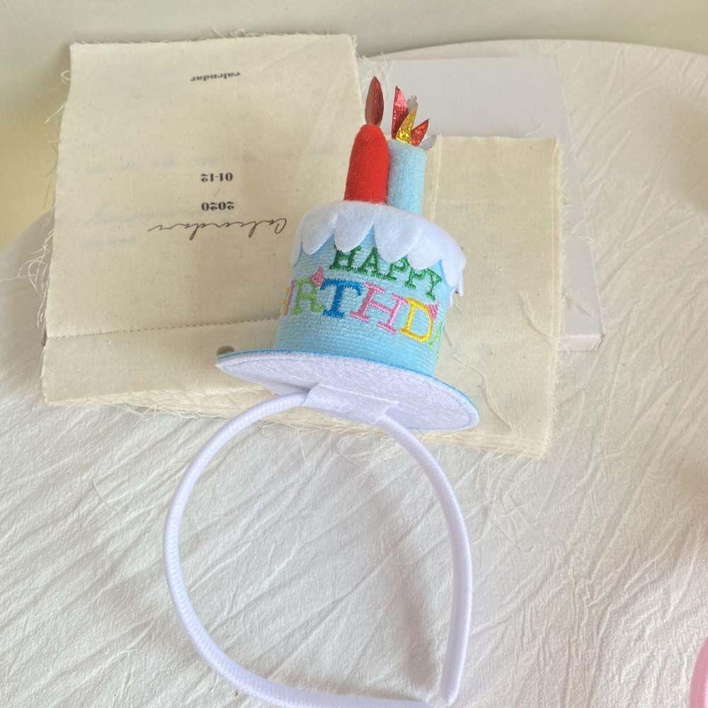 Band Pink Photo Props Hair Hoop Birthday Cake Headband Happy Birthday Headband Birthday Decoration