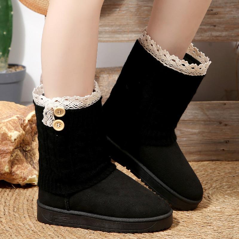 Fashion Fashionable Versatile Women Snow Boots New Autumn Winter Casual Comfortable Cotton Shoes Simple Warm Women's Shoes