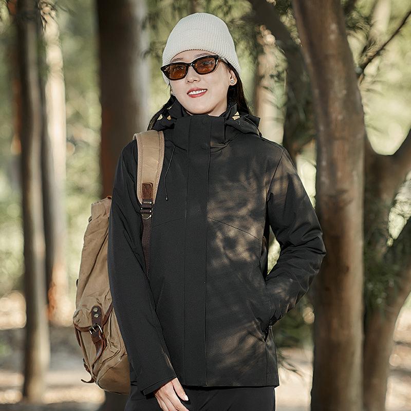 Herbst- und Winterjacke Baumwollfutter Graphenheizung Drei-in-eins Bergsteiganzug für Herren und Damen
