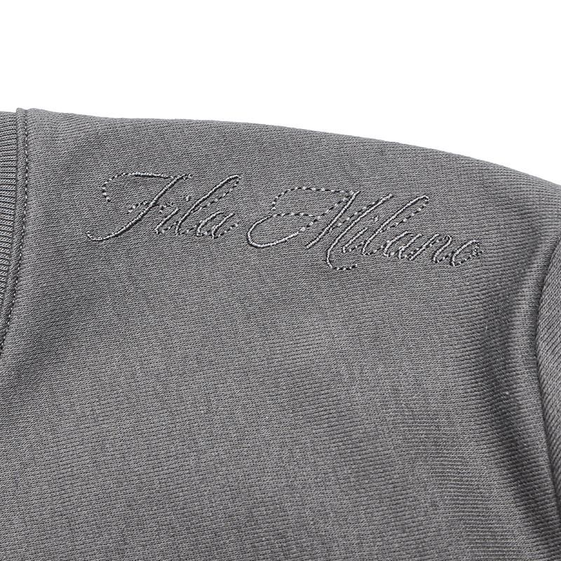 FILA Milano Series Fashion Versatile T-Shirt Women tops Dark-Gray F11W625118FDY