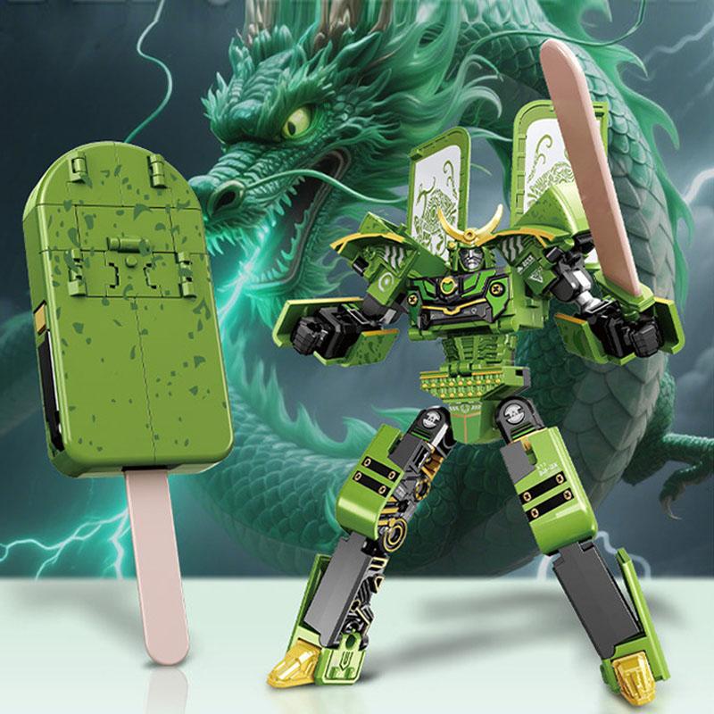 Transforming Toy Ice Cream Warrior Model Boy Educational Toy Children s Robot Warrior Ice Cream Pretend Play