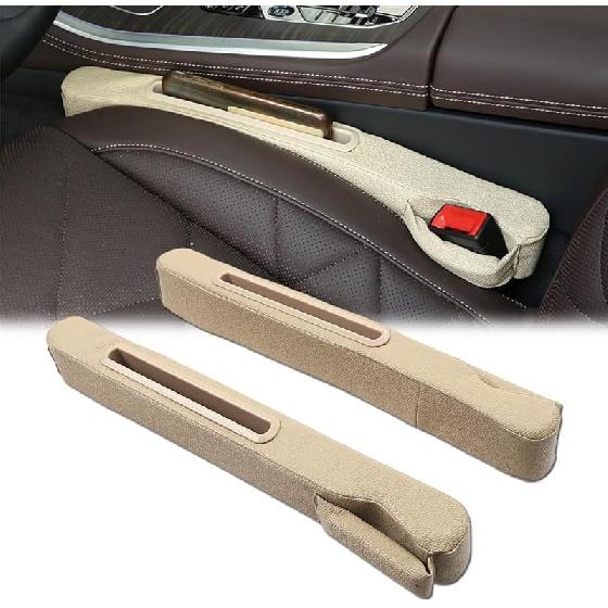 Car Seat Gap Filler Pad,2 Pcs Pu Leather Universal for Car SUV Truck To Fill The Gap Between Console and Seat,Prevent Small Objects from