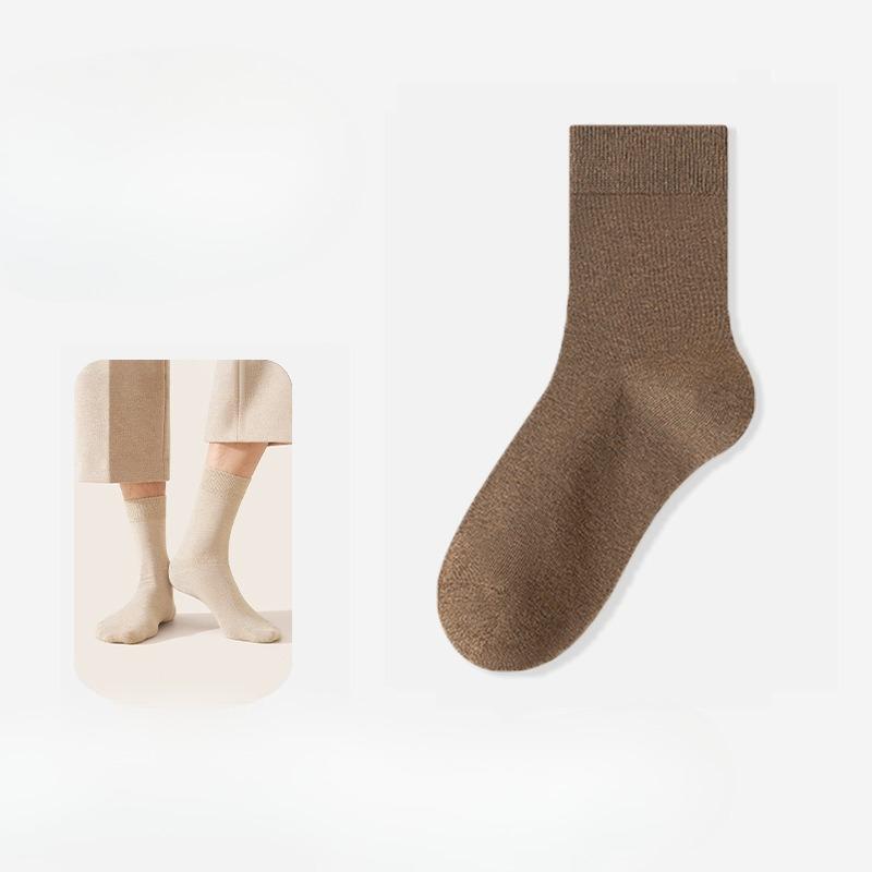 

Women s Autumn Cotton Sweat-absorbing and Deodorizing Sports Tube Socks 1 pair темно-коричневого