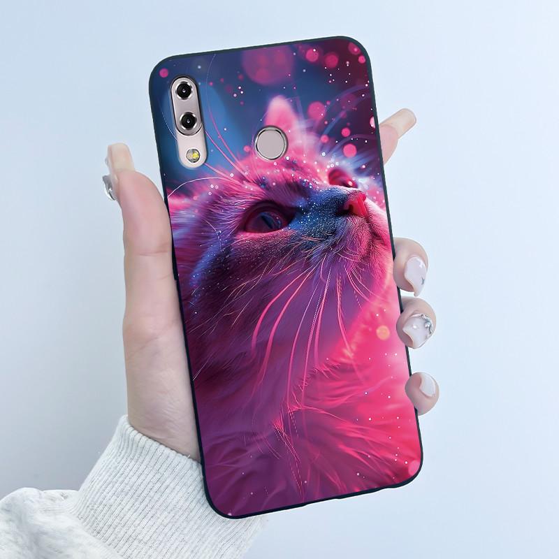 Case For Asus ZenFone 5 5z ZS620KL ZE620KL Capa Coque Cute Cartoon Printing Shell Protective Cover Soft Silicone Black Casing