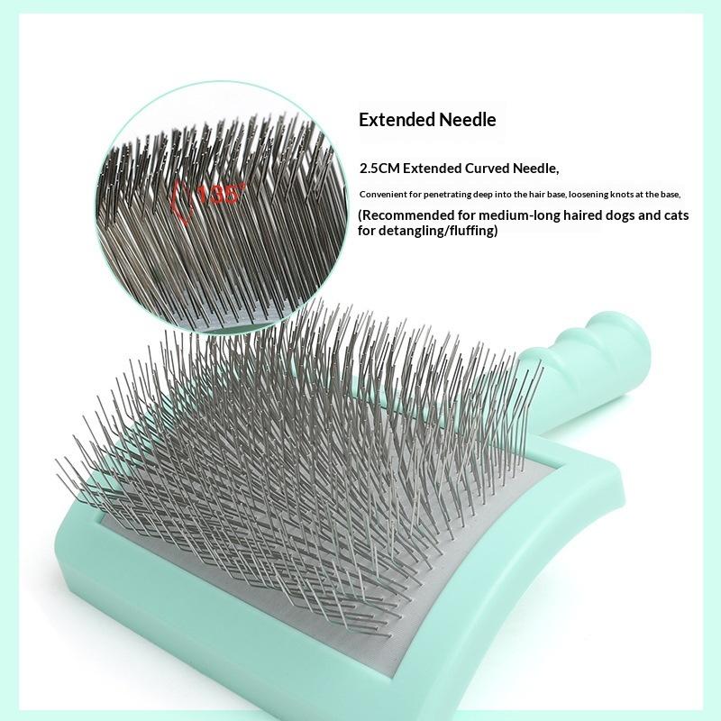 Arc-shaped Long Needle Comb Dog Grooming Comb  Massage Open Knot Comb Hair Tool Large Dog Pet Supplies Accessories Cleaning Tool