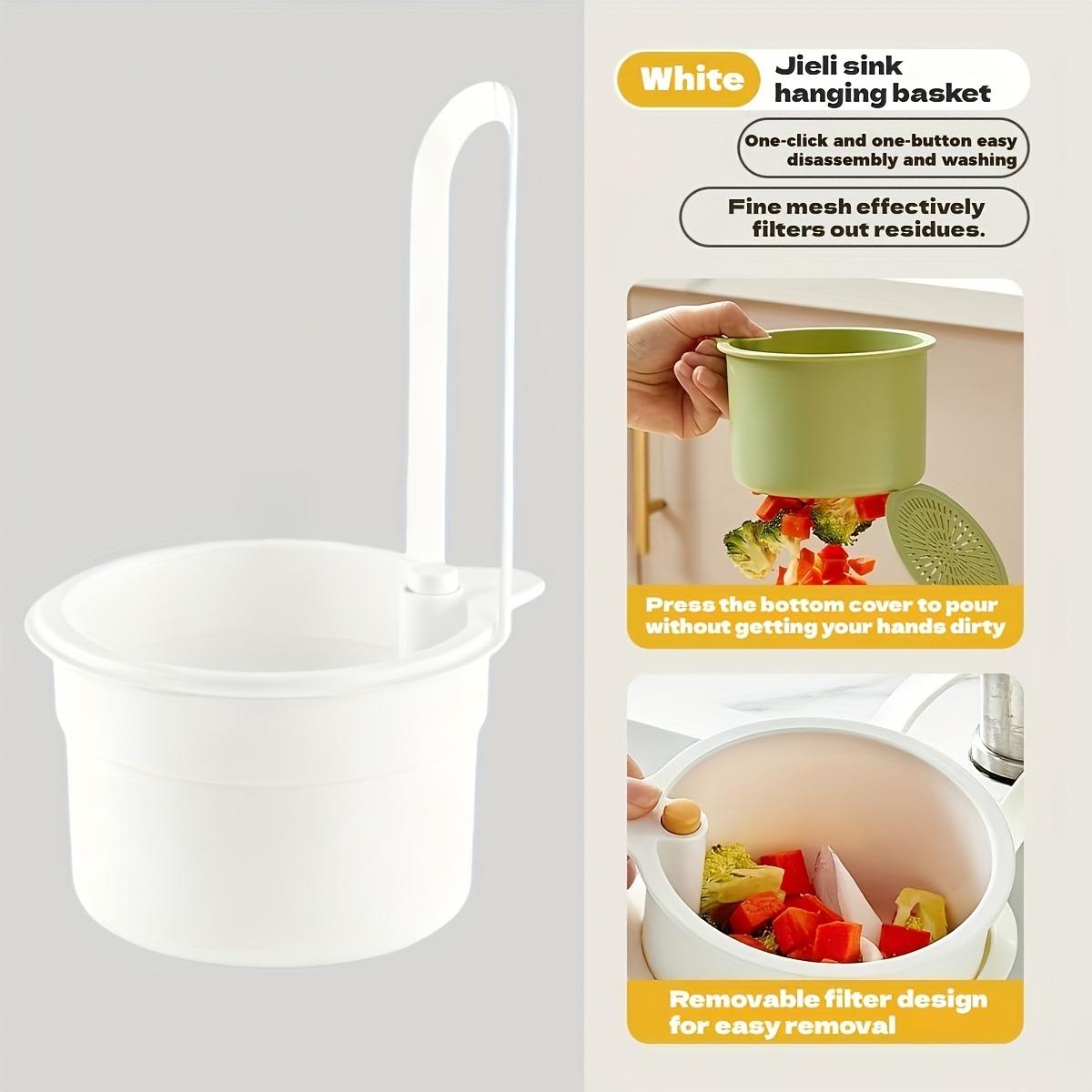 

Single Pack Hanging Sink Drain Basket, Multi-Functional Kitchen Storage Tool with Multiple Styles білий
