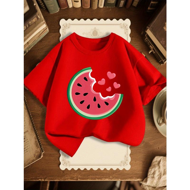 European Sizes Girls' Fashion Round Neck T-Shirt