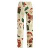 Women's Drawstring Christmas Printed Casual Pants