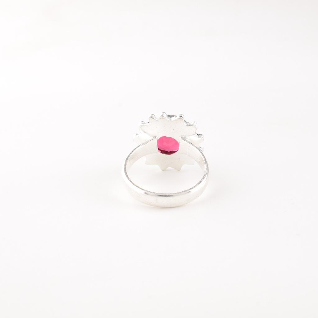 Pink Rubellite Gemstone 925 Sterling Silver Jewelry Handmade Ring Gift For Her RR-7-11