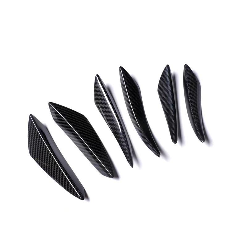 

Передний бампер из углеродного волокна, разделитель губ, плавники, спойлер на корпусе Canard Valence Chin для всех моделей 4PCS