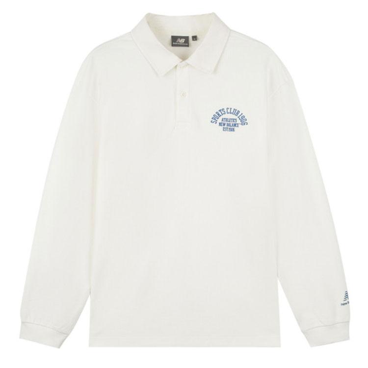 New Balance Polo Shirt Unisex White 5FD38411-IV XXL