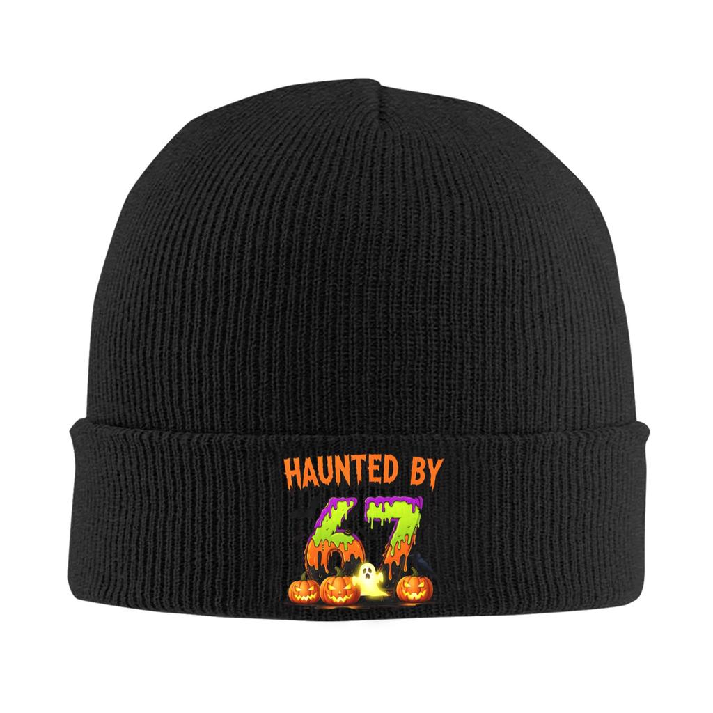 67 Six Seven Gen Alpha Z Halloween 67 Haunted By 67 Knit Hat Trendy Caps Adult Hippie Beanie Hats Design Head Wrap Bonnet Hats