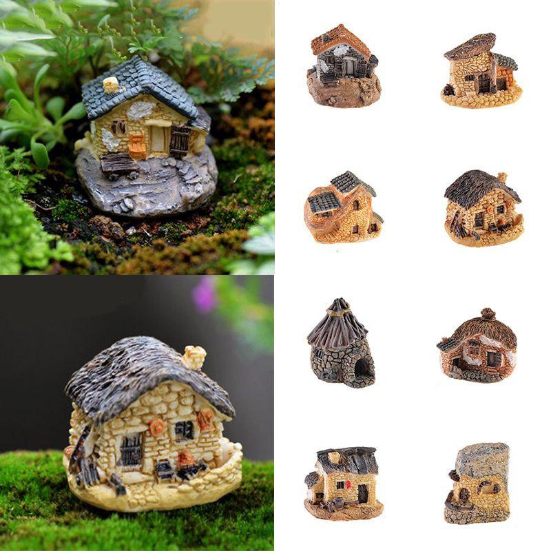 Style Mini 8 Small House Cottages Diy Crafts Figure Ornament Landscape Garden