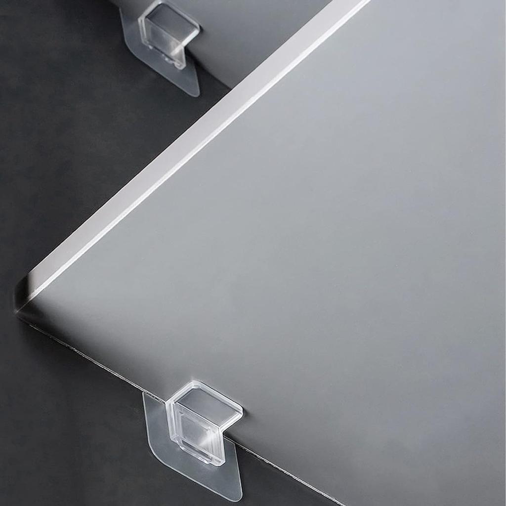 30 Stück selbstklebende Regalhalterungen, bohrfreie Nagelhalterungen, Schrankregalhalterungen, Wandaufhänger, Bücherregale