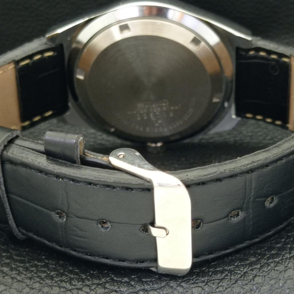 REFURBISHED SEIKO 5 AUTOMATIC MENS WATCH JAPAN MADE BLACK DIAL CUSTOM a440038-2 QV90-a440038