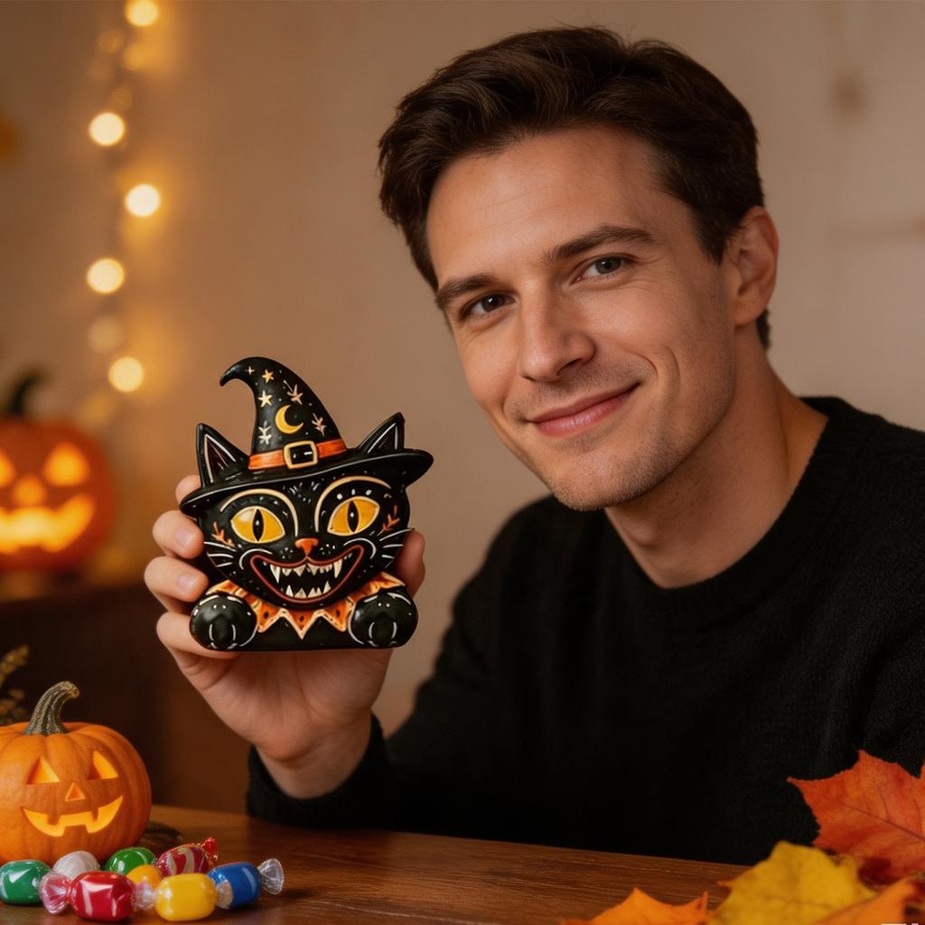2D Vintage Halloween Wooden Tabletop Decoration for Fall Indoor Home Ornament