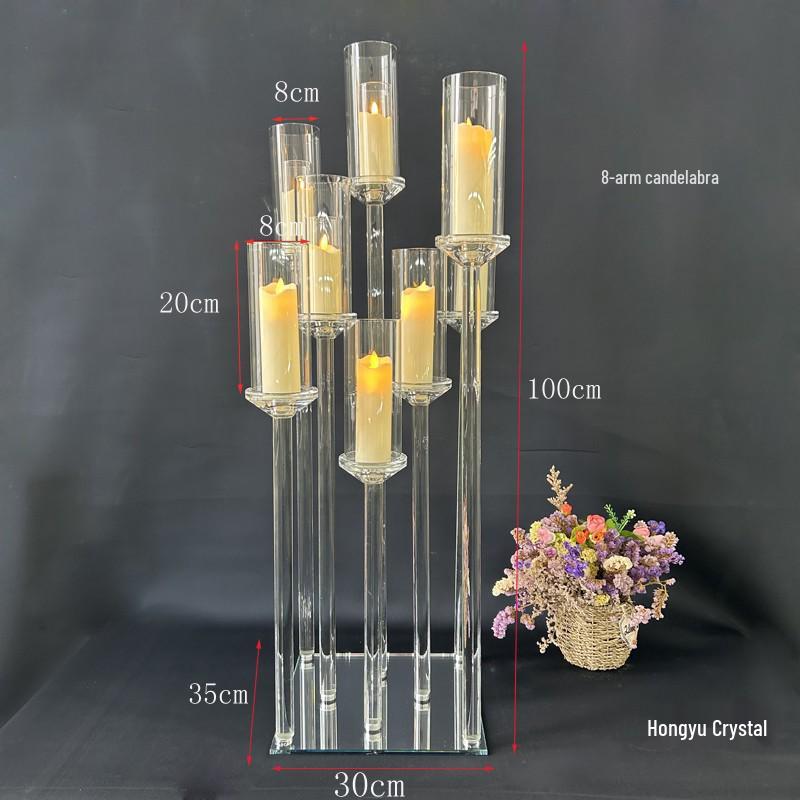 European Crystal Candlestick - Elegant Wedding & Home Décor Candle Holder